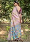 Silk Blend Trendy Classic Saree For Ceremonial - 4