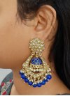 Awesome Alloy Blue and Off White Earrings For Festival - 1