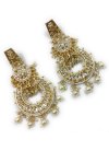 Charismatic Gold Rodium Polish Beads Work Earrings For Festival - 1