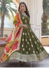 Embroidered Work Readymade Designer Gown For Festival - 2