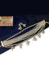 Regal Gold Rodium Polish Beads Work Necklace Set for Festival - 1