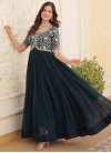 Georgette Embroidered Work Readymade Classic Gown - 1