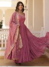 Georgette Embroidered Work Readymade Floor Length Gown - 3