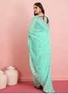 Embroidered Work Georgette Designer Contemporary Style Saree For Festival - 1