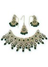 Glitzy Alloy Beads Work Necklace Set For Festival - 1