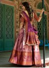 Pink and Purple Woven Work Designer Classic Lehenga Choli - 2