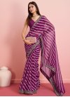 Georgette Embroidered Work Trendy Classic Saree - 3