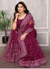 Embroidered Work Net Trendy Classic Saree - 1
