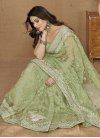 Embroidered Work Net Designer Contemporary Style Saree For Ceremonial - 3