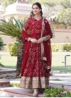 Georgette Embroidered Work Readymade Floor Length Gown - 1