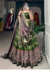 Black and Green Tussar Silk Designer Classic Lehenga Choli For Ceremonial - 2
