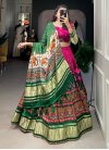 Green and Rose Pink Designer Classic Lehenga Choli For Party - 1