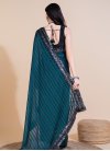 Rangoli Silk Black and Teal Trendy Classic Saree - 1