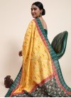Green and Mustard Designer Contemporary Style Saree For Festival - 2