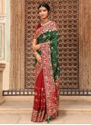 Green and Red Silk Half N Half Trendy Saree - 1