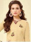 Amusing Floral Work Cotton  Trendy Churidar Salwar Suit For Casual - 1