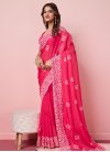 Embroidered Work Organza Designer Traditional Saree For Ceremonial - 1