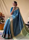 Woven Work Silk Blend Designer Traditional Saree For Ceremonial - 1