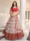 Red and White Designer Lehenga Choli For Bridal - 2