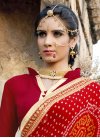 Demure Red and Tomato Bandhej Print Work  Contemporary Style Saree - 1