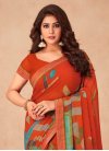 Digital Print Work Contemporary Style Saree For Casual - 1