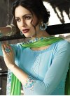 Light Blue and White Designer Palazzo Suit For Festival - 1