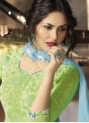 Haute  Mint Green and Off White Palazzo Straight Salwar Kameez For Festival - 1