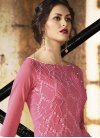 Beige and Hot Pink Faux Crepe Trendy Palazzo Salwar Suit - 1