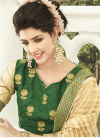 Stunning  Embroidered Work Half N Half Trendy Saree For Ceremonial - 2