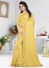 Pure Georgette Embroidered Work Trendy Classic Saree - 1