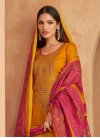 Satin Silk Designer Straight Salwar Suit - 3
