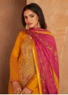 Satin Silk Designer Straight Salwar Suit - 2