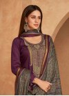 Embroidered Work Pant Style Straight Salwar Suit - 1