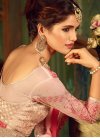 Faux Georgette Pink and Salmon Trendy Saree - 2