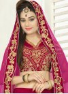 Suave Red and Rose Pink Booti Work A Line Lehenga Choli For Bridal - 1