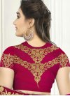 Suave Red and Rose Pink Booti Work A Line Lehenga Choli For Bridal - 2
