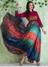 Art Silk Floor Length Trendy Gown - 1