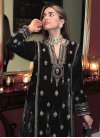 Velvet Embroidered Work Palazzo Style Pakistani Salwar Suit - 1