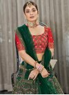 Bottle Green and Red Trendy Designer Lehenga Choli For Bridal - 1