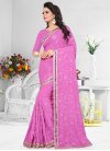 Pure Georgette Embroidered Work Contemporary Style Saree - 1