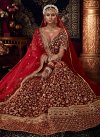 Velvet Trendy Designer Lehenga Choli For Bridal - 2