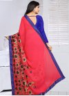 Embroidered Work Faux Georgette Contemporary Saree - 2