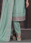 Embroidered Work Pant Style Straight Salwar Suit - 3
