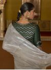 Bottle Green and Silver Color Contemporary Style Saree For Ceremonial - 2