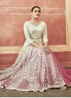 Off White and Salmon Readymade Anarkali Salwar Suit - 1