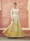 Mustard and Off White Georgette Readymade Anarkali Suit - 2