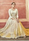 Mustard and Off White Georgette Readymade Anarkali Suit - 3
