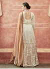 Embroidered Work Beige and Off White Readymade Anarkali Salwar Suit - 2