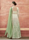 Mint Green and Off White Readymade Anarkali Suit - 1