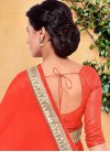 Awesome Beads Work Faux Chiffon Contemporary Style Saree For Ceremonial - 2